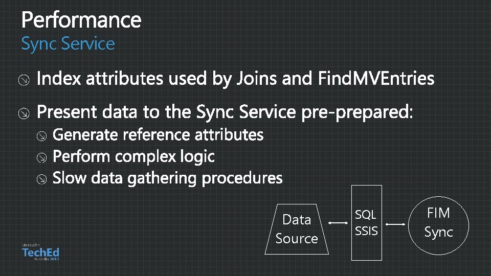 Sync Service Data Source SQL SSIS FIM Sync 