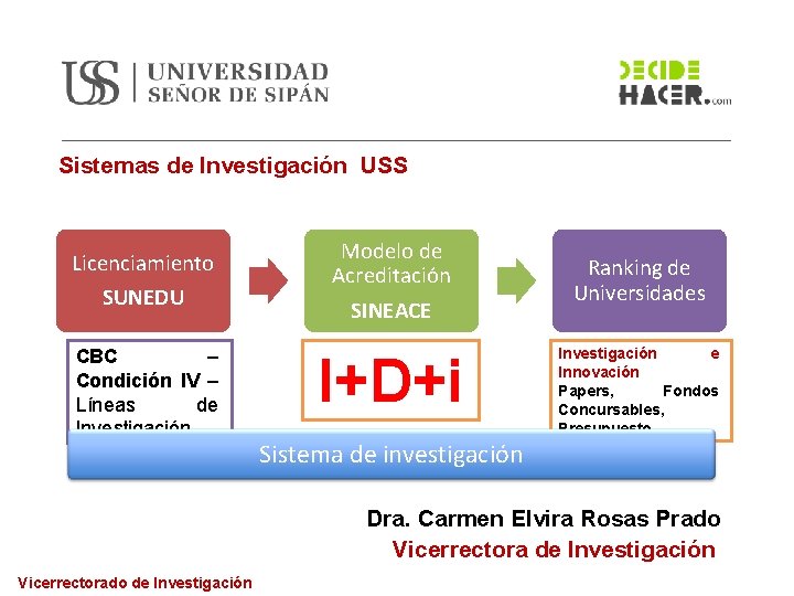 Sistemas de Investigación USS Licenciamiento SUNEDU CBC – Condición IV – Líneas de Investigación