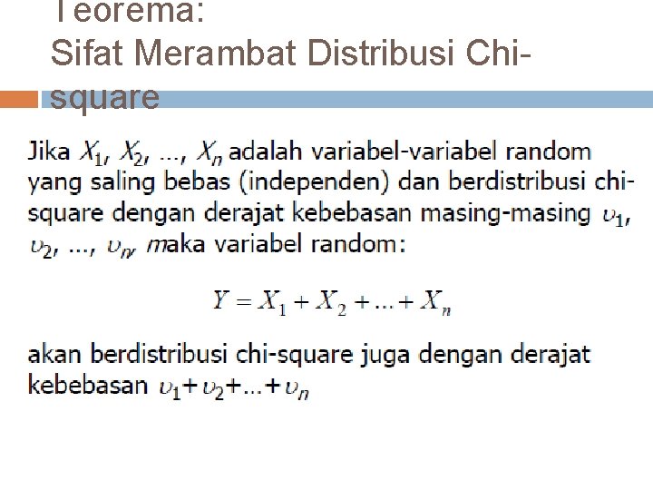 Teorema: Sifat Merambat Distribusi Chisquare 