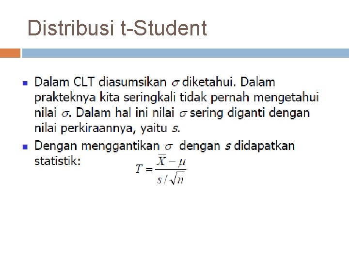 Distribusi t-Student 