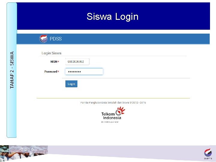 TAHAP 2 - SISWA Siswa Login 