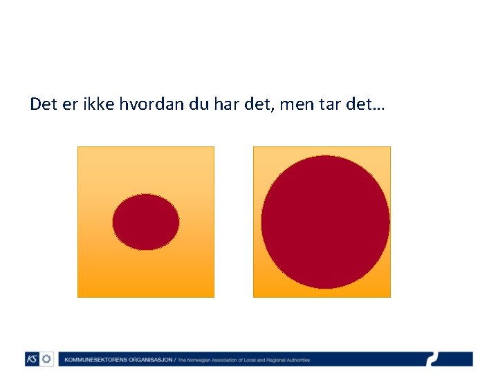Det er ikke hvordan du har det, men tar det… 