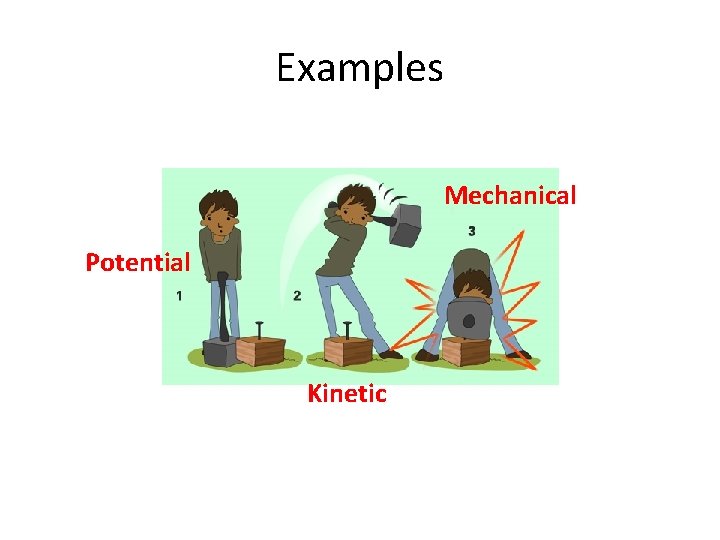 Examples Mechanical Potential Kinetic 