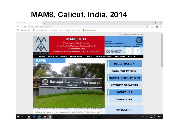 MAM 8, Calicut, India, 2014 