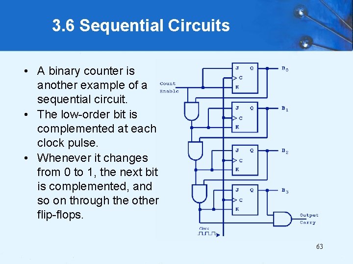 3. 6 Sequential Circuits • A binary counter is another example of a sequential