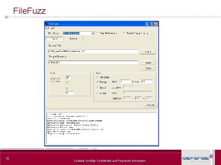 File. Fuzz 13 Contains Veri. Sign Confidential and Proprietary Information 