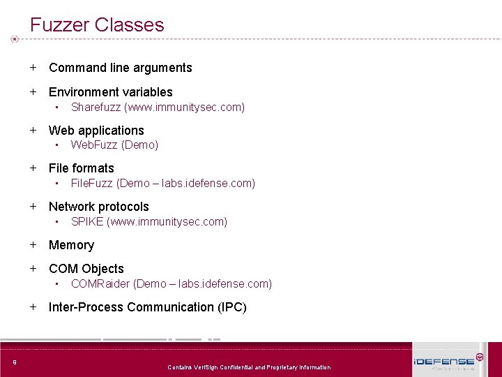 Fuzzer Classes + Command line arguments + Environment variables ▪ Sharefuzz (www. immunitysec. com)