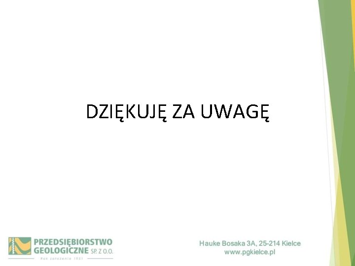 DZIĘKUJĘ ZA UWAGĘ 