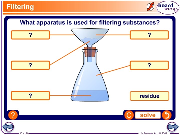 Filtering 10 of 30 © Boardworks Ltd 2007 