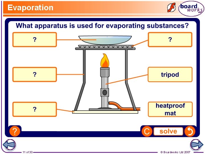 Evaporation 11 of 30 © Boardworks Ltd 2007 