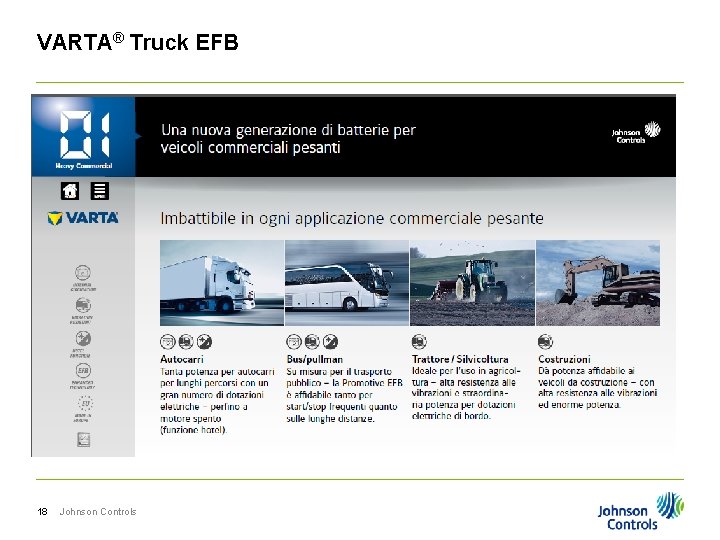 VARTA® Truck EFB 18 Johnson Controls 