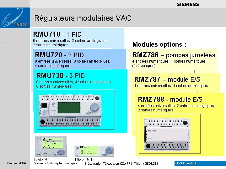 . . . . Régulateurs modulaires VAC RMU 710 - 1 PID 6 entrées