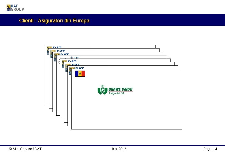 Clienti - Asiguratori din Europa © Aliat Service / DAT Mai 2012 Pag: 14