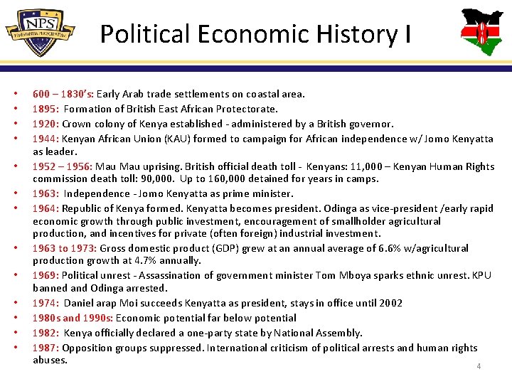 Political Economic History I • • • • 600 – 1830’s: Early Arab trade