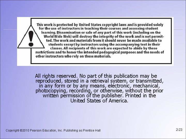 All rights reserved. No part of this publication may be reproduced, stored in a