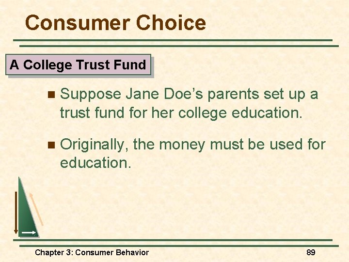 Consumer Choice A College Trust Fund n Suppose Jane Doe’s parents set up a Consumer Choice A College Trust Fund n Suppose Jane Doe’s parents set up a