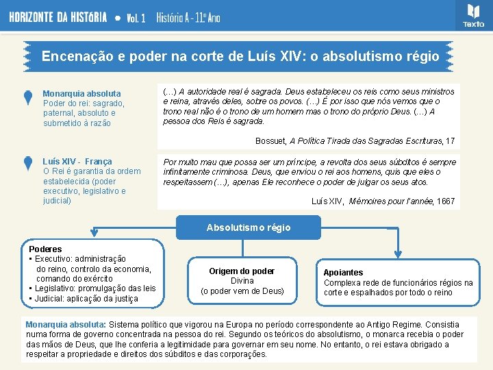 Encenação e poder na corte de Luís XIV: o absolutismo régio Monarquia absoluta Poder