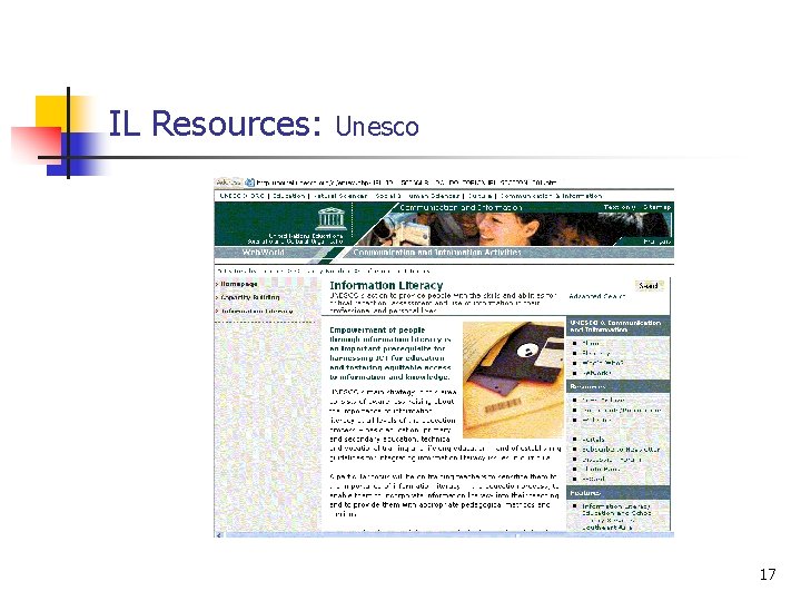 IL Resources: Unesco 17 