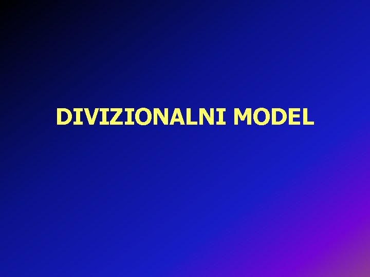 DIVIZIONALNI MODEL 