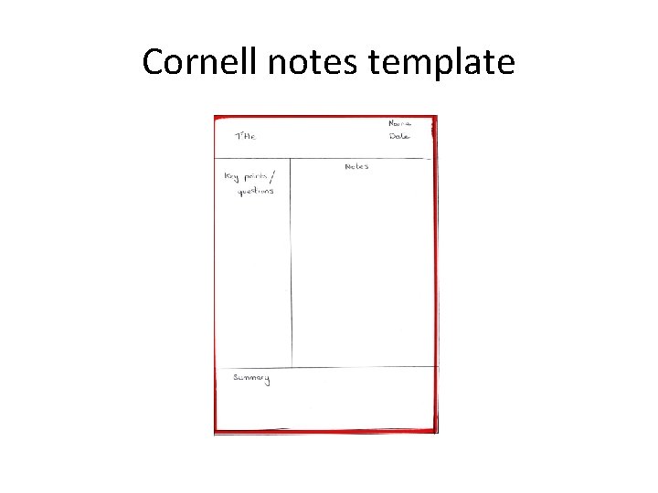 Cornell notes template 