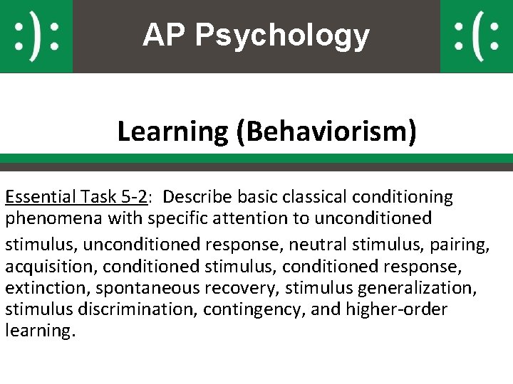 Ap Psychology Learning Behaviorism Essential Task 5 2 Ap Psychology Learning Behaviorism Essential Task 5 2