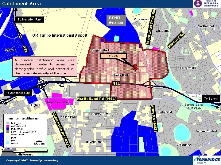 Catchment Area DENEL Aviation To Kempton Park OR Tambo International Airport The Site A