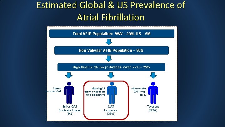 Estimated Global & US Prevalence of Atrial Fibrillation Total AFIB Population: WW – 20