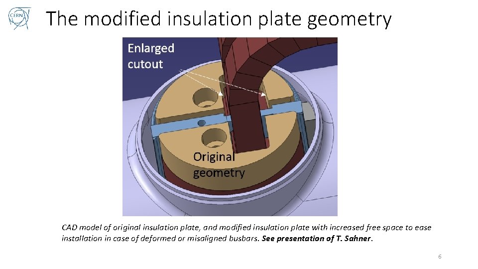 The modified insulation plate geometry CAD model of original insulation plate, and modified insulation