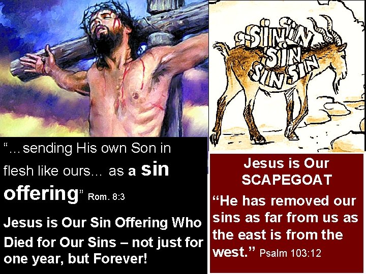 “…sending His own Son in Jesus is Our flesh like ours… as a sin
