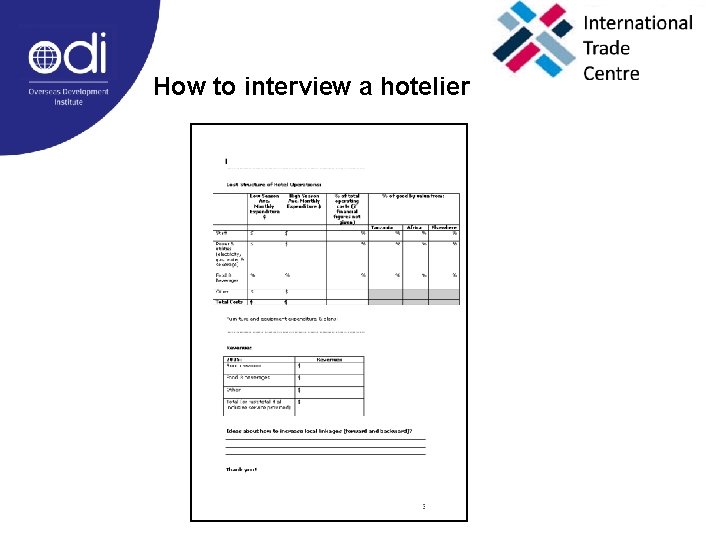 How to interview a hotelier 