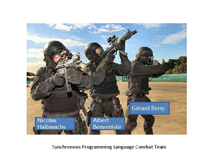 Gérard Berry Nicolas Halbwachs Albert Benveniste Synchronous Programming Language Combat Team 