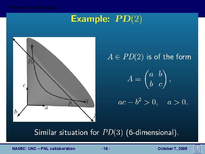 * From Tom Fletcher NAMIC: UNC – PNL collaboration - 16 - October 7,