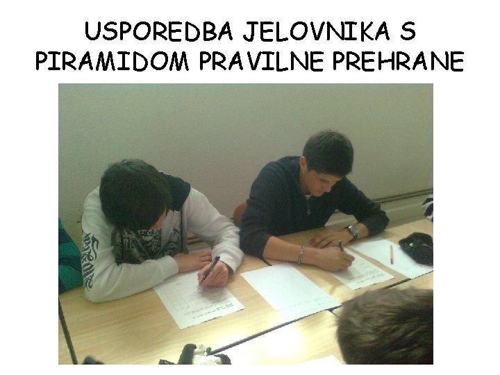 USPOREDBA JELOVNIKA S PIRAMIDOM PRAVILNE PREHRANE 