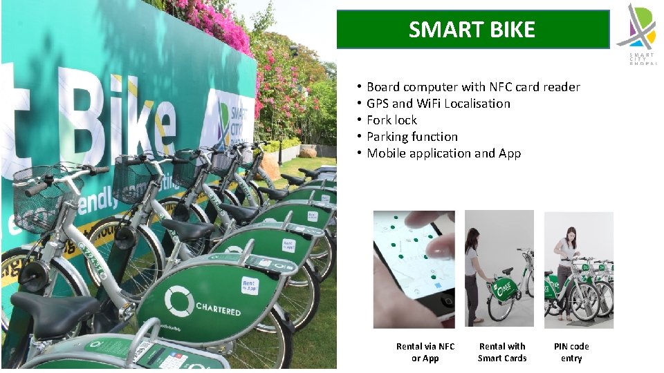 SMART BIKE • • • Board computer with NFC card reader GPS and Wi.