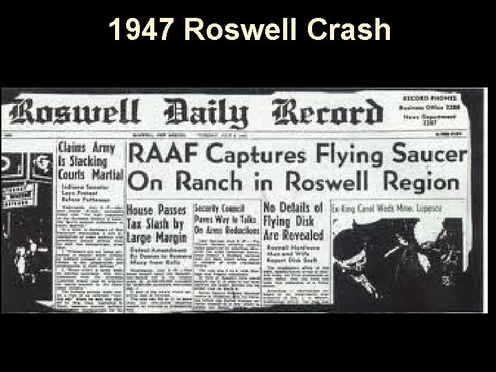 1947 Roswell Crash 