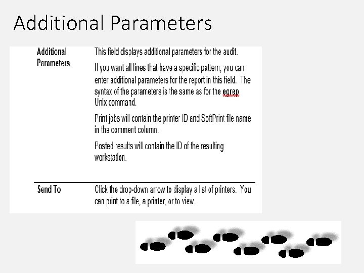 Additional Parameters 