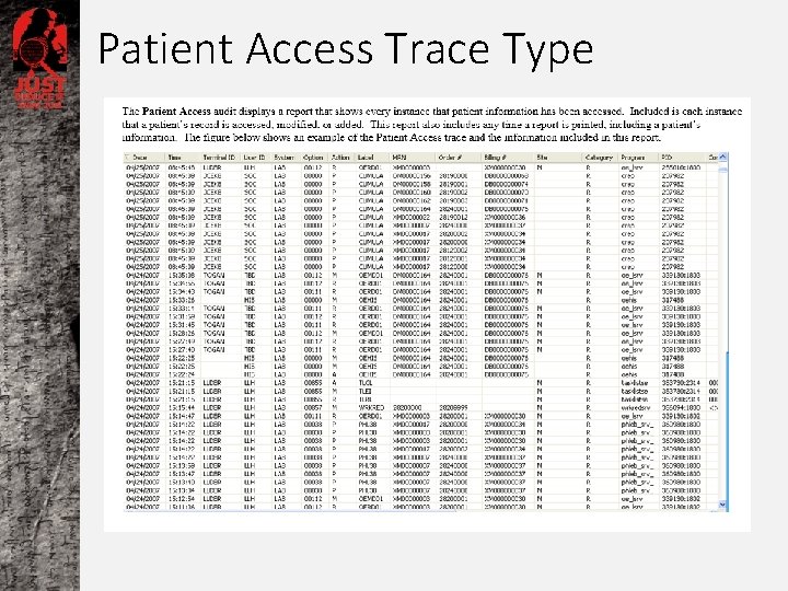 Patient Access Trace Type 