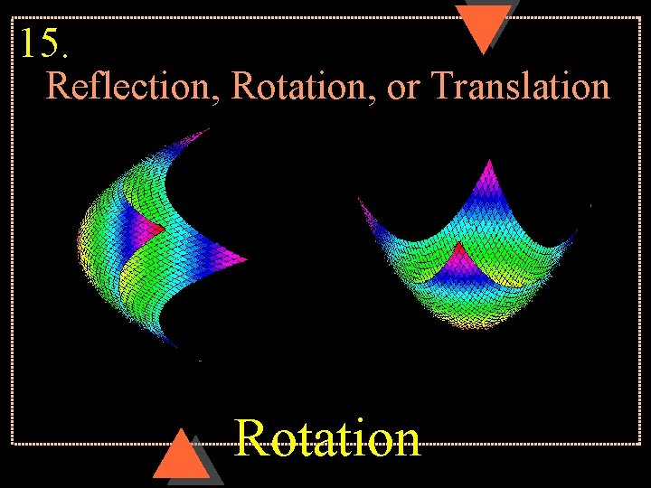 15. Reflection, Rotation, or Translation Rotation 