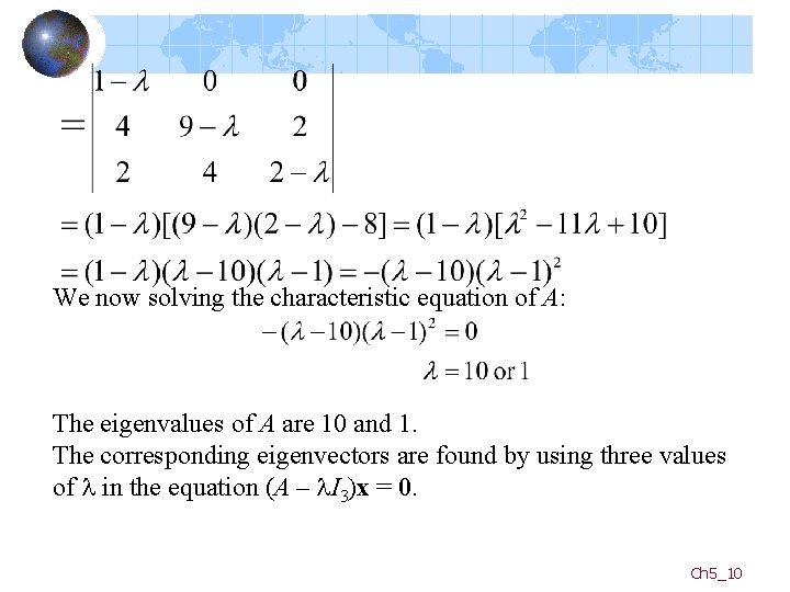 Linear Algebra Chapter 5 Eigenvalues and Eigenvectors 5