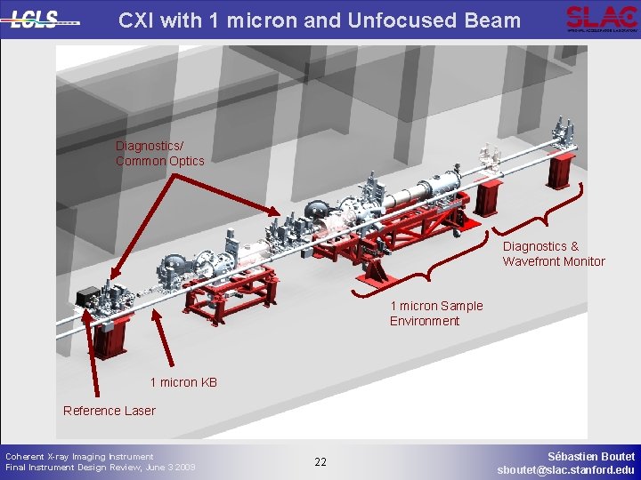 CXI with 1 micron and Unfocused Beam Diagnostics/ Common Optics Diagnostics & Wavefront Monitor