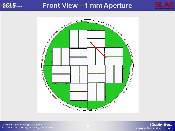 Front View— 1 mm Aperture Coherent X-ray Imaging Instrument Final Instrument Design Review, June