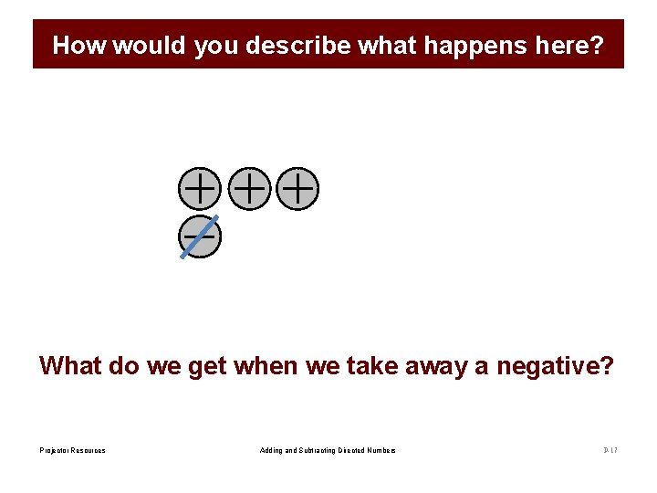 How would you describe what happens here? What do we get when we take