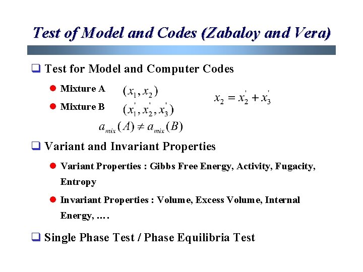 Test of Model and Codes (Zabaloy and Vera) q Test for Model and Computer