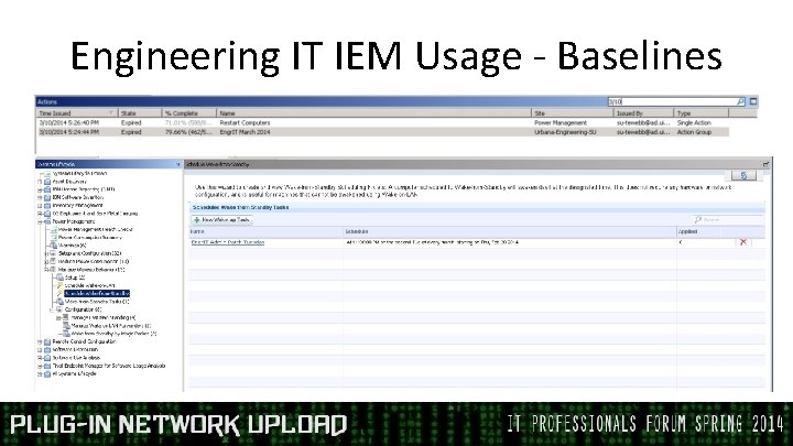 Engineering IT IEM Usage - Baselines 