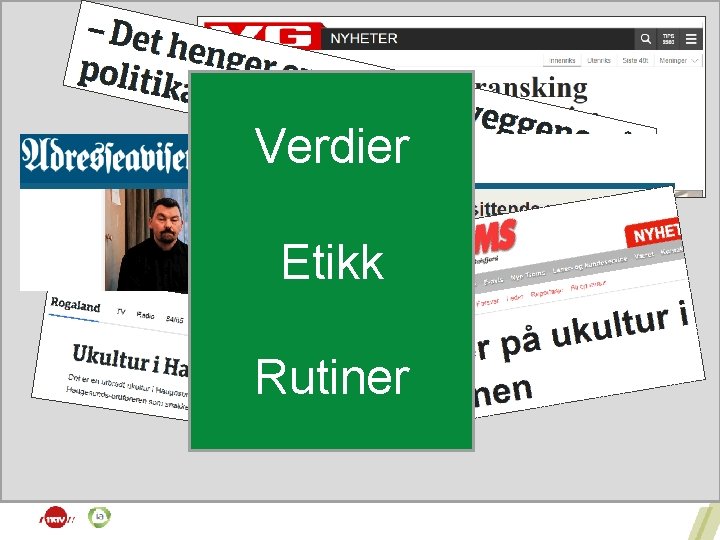 Verdier Etikk Rutiner 