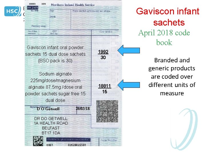 Gaviscon infant sachets April 2018 code book Gaviscon infant oral powder sachets 15 dual