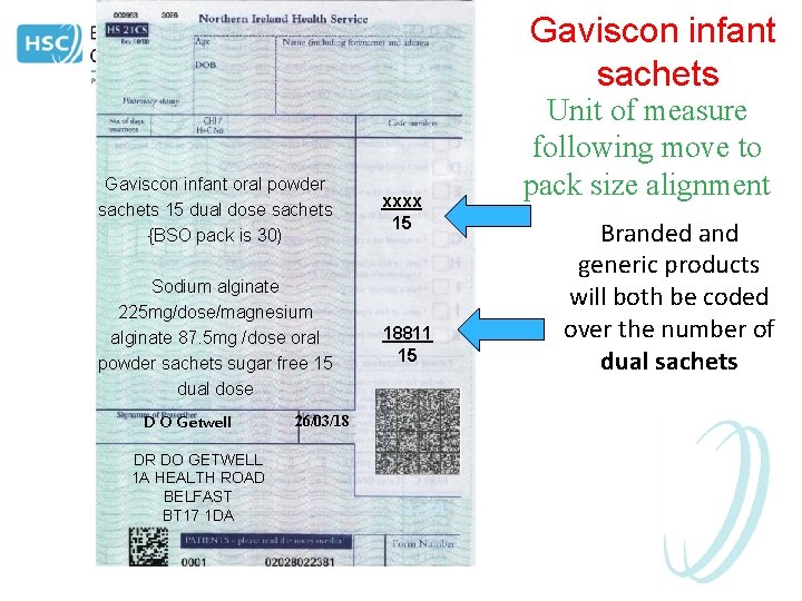 Gaviscon infant sachets Gaviscon infant oral powder sachets 15 dual dose sachets {BSO pack