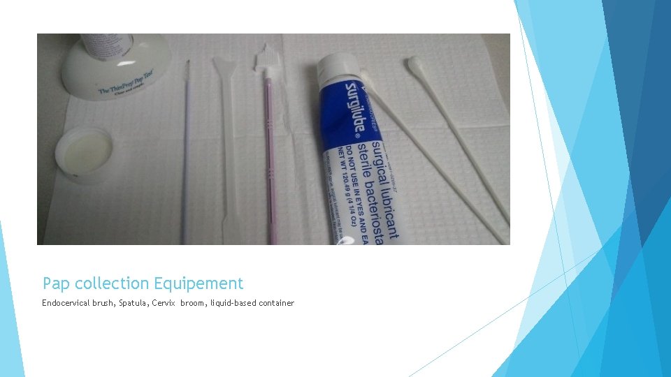 Pap collection Equipement Endocervical brush, Spatula, Cervix broom, liquid-based container 