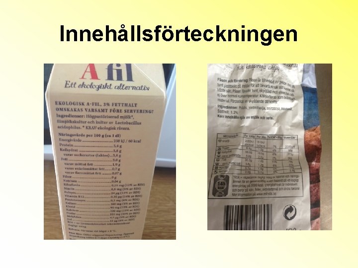 Innehållsförteckningen 