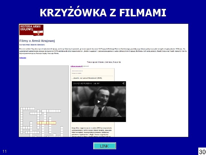 KRZYŻÓWKA Z FILMAMI LINK 11 